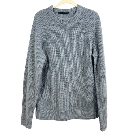 Jenni Kayne Cashmere Fisherman Sweater Gray Medium Pre-Loved - Picture 1 of 5